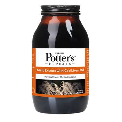 Click to view product details and reviews for Potters Herbals Malt Extract With Cod Liver Oil Butterscotch Flavour 650g.