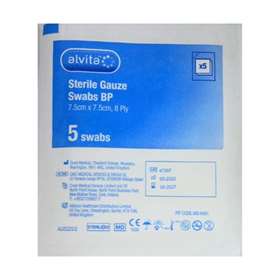 Alvita Sterile Gauze Swabs 7.5cmsq 8 Ply