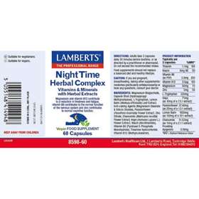 Lamberts Night Time Herbal Complex 60 Capsules