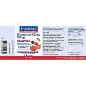 Lamberts Magnesium Citrate 150mg Gummies (40)