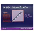 BD Micro-Fine+ Insulin Syringes 100 x 0.5ml 8mm (30G)