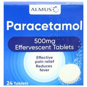 Almus Paracetamol 500mg Effervescent Tablets 24
