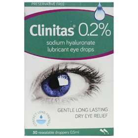Clinitas 0.2% Sodium Hyaluronate  0.5ml Individual Droppers x 30