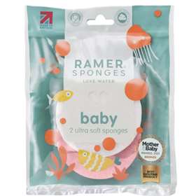 Ramer 2 Baby Sponges Pale Pink And White