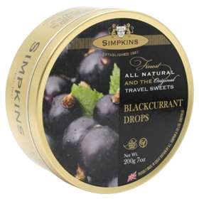 Simpkins Blackcurrant Drops Travel Sweets 200g
