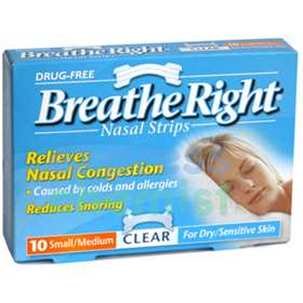 2 Pack Breathe Right Nasal Strips For Sensitive Skin - 30 Large Clear  Strips Ea 
